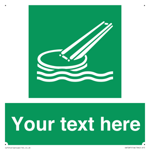 Custom sign safe condition Marine evacuation slide